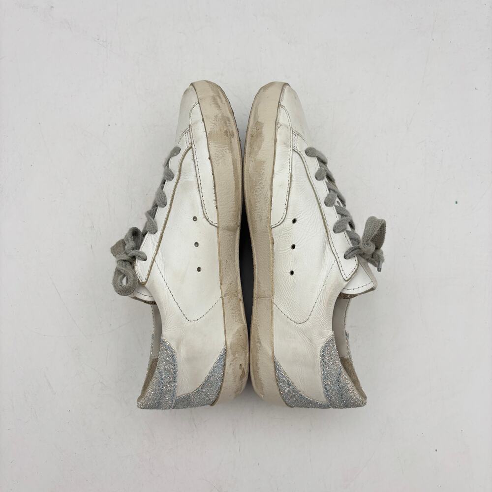 Golden Goose Superstar Shoes Girls 33/1.5Y Glitter Star Leather Fashion Sneaker - Picture 7 of 16